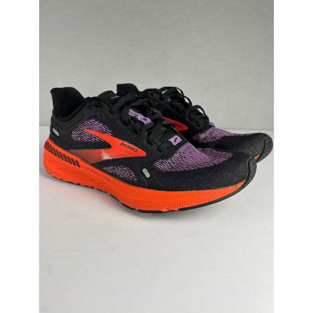 Brooks Launch GTS 9 Running Shoes Stability Athletic 7.5 Black Purple Orange